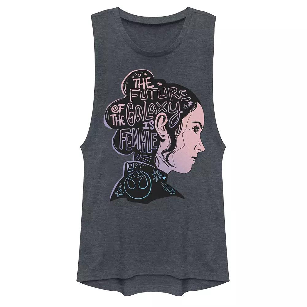 Juniors' Star Wars Rey "The Future Of The Galaxy Is Female" Muscle Tank Top, Girl's,  Product Image