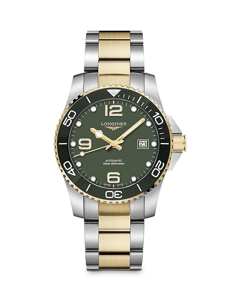 Longines Mens Hydroconquest Green Dial Automatic Two Tone Stainless Steel Bracelet Watch Product Image