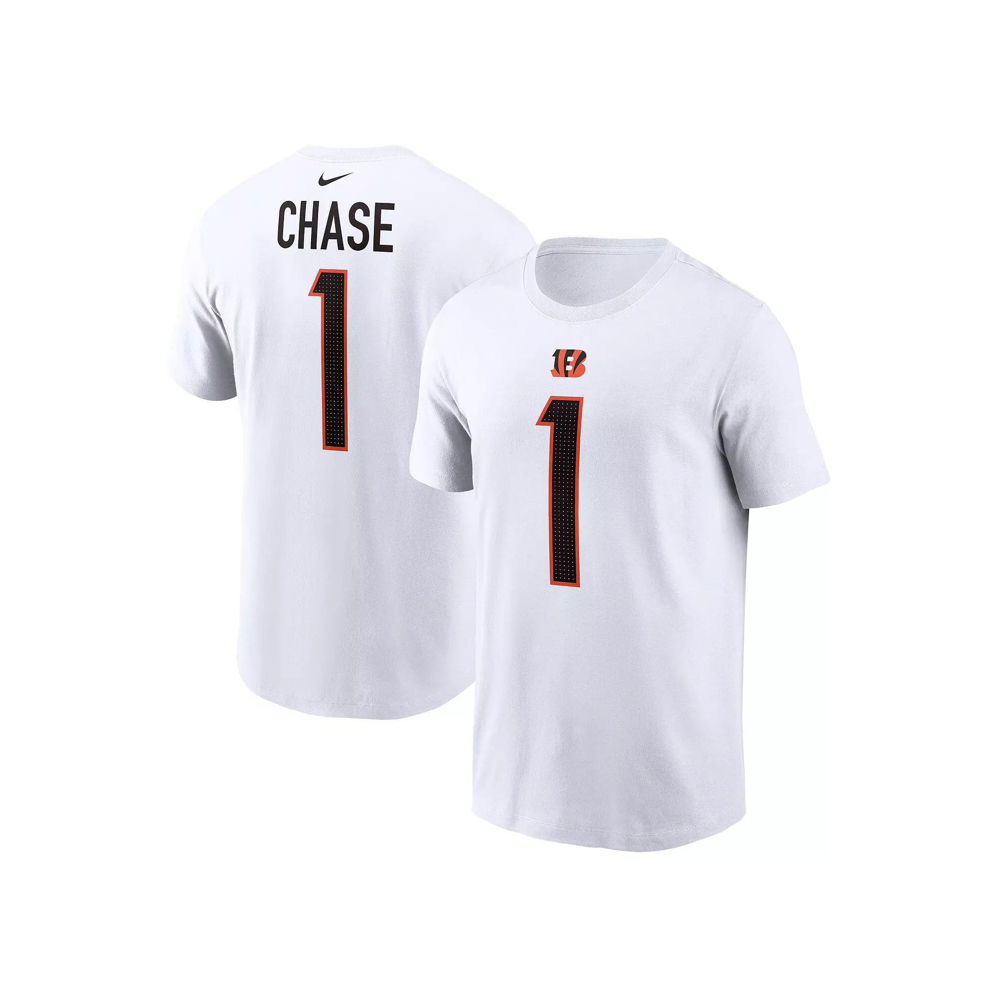 Men's Nike Ja'Marr Chase White Cincinnati Bengals Player Name & Number T-Shirt,  Product Image