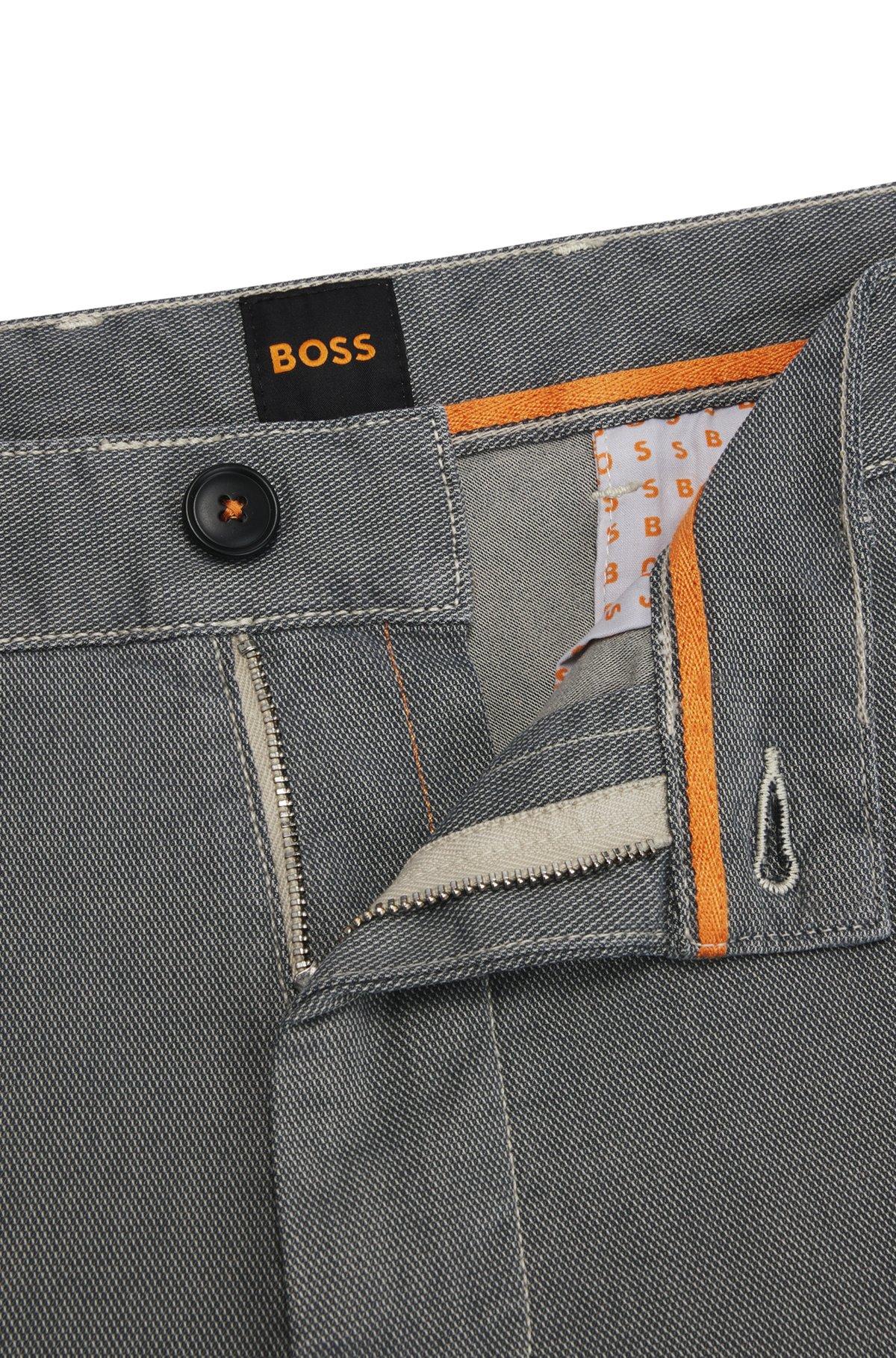 Slim-fit chinos in structured comfort-stretch cotton Product Image