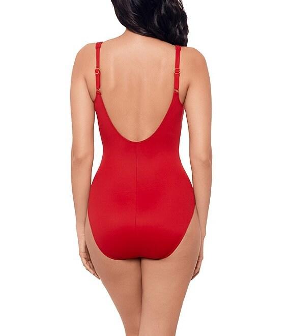 Miraclesuit Sanibel Surplice V-Neck Underwire Shirred One Piece Swimsuit Product Image
