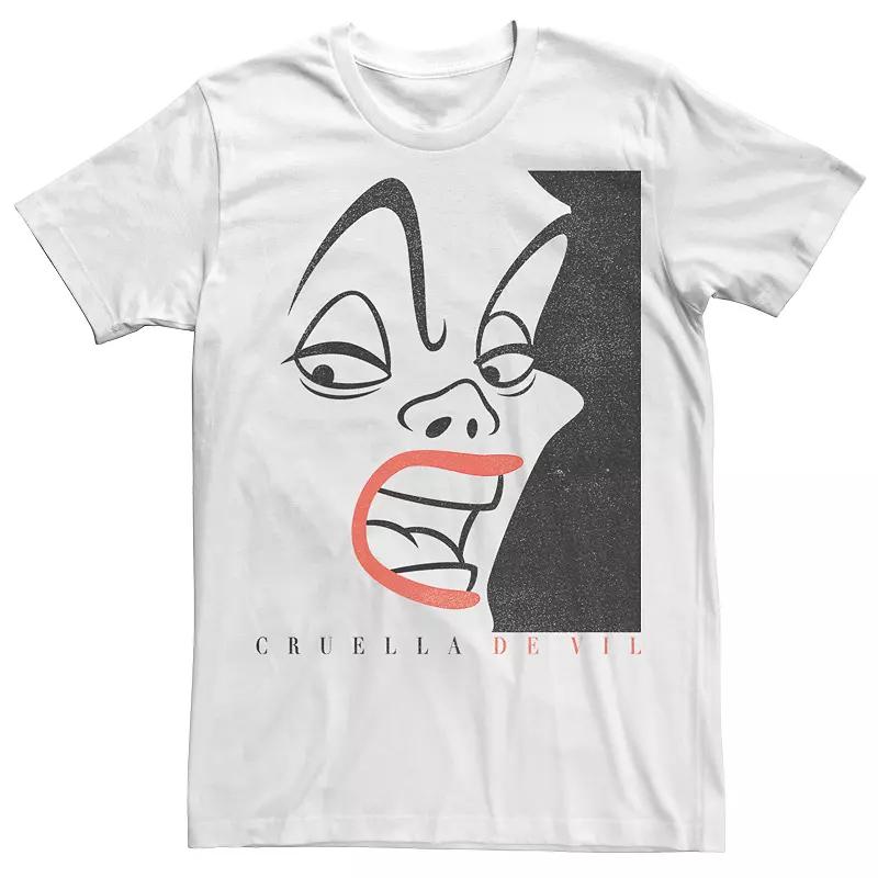 Disney's Villains Cruella Cover Men's Tee, Size: Medium, White Product Image