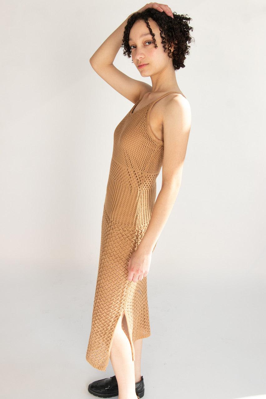 Lined Crochet Maxi Dress Product Image