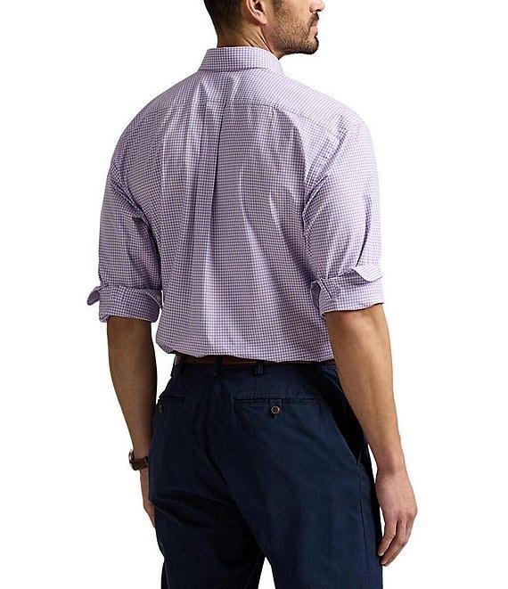 Polo Ralph Lauren Big & Tall Classic Fit Gingham Stretch Poplin Long Sleeve Woven Shirt Product Image