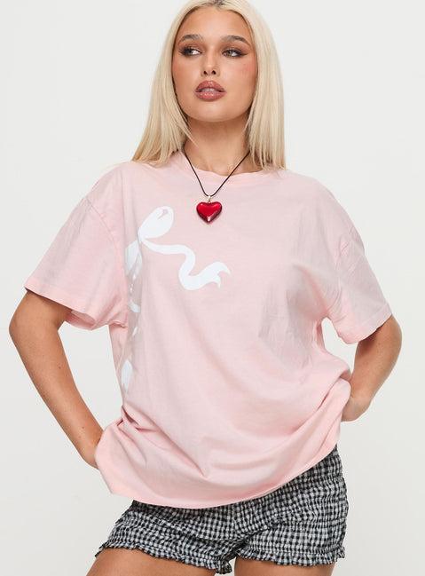 Asta Oversized Tee Pink Product Image