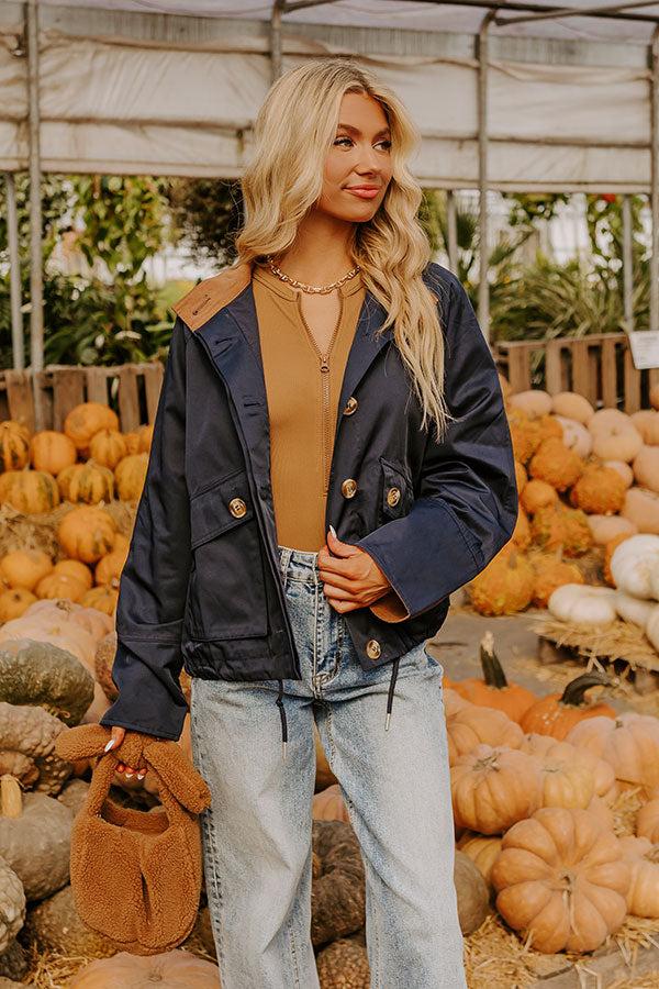 Crisp Mornings Cargo Jacket in Navy Product Image