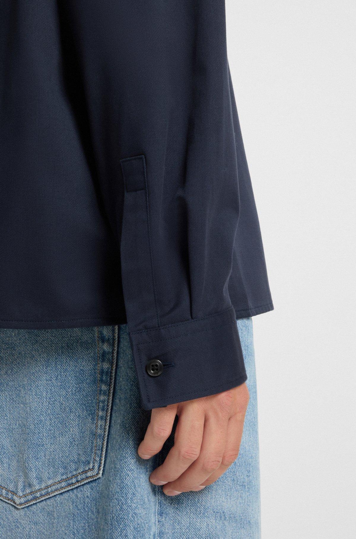 Cotton-twill shirt with logo label Product Image