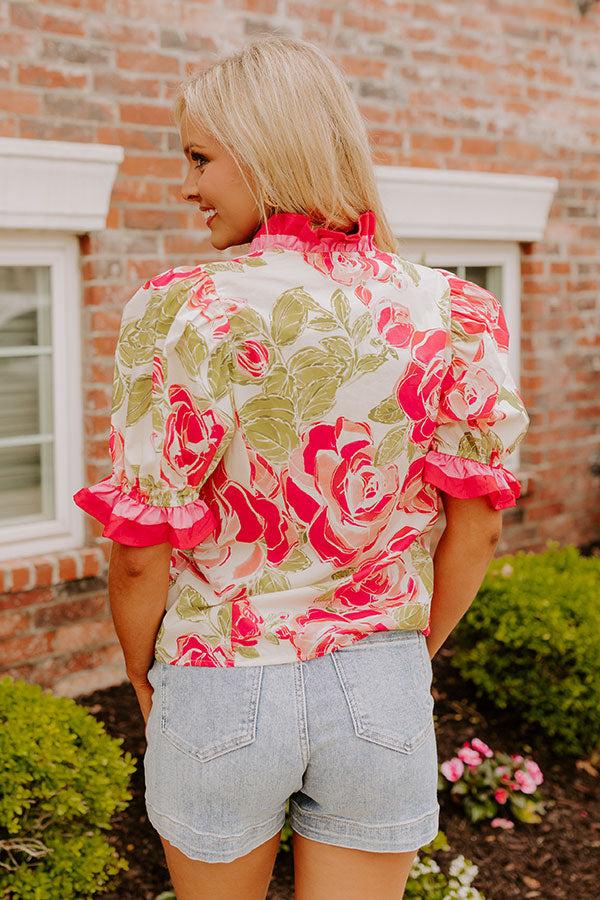 Botanical Garden Stroll Ruffle Top Product Image