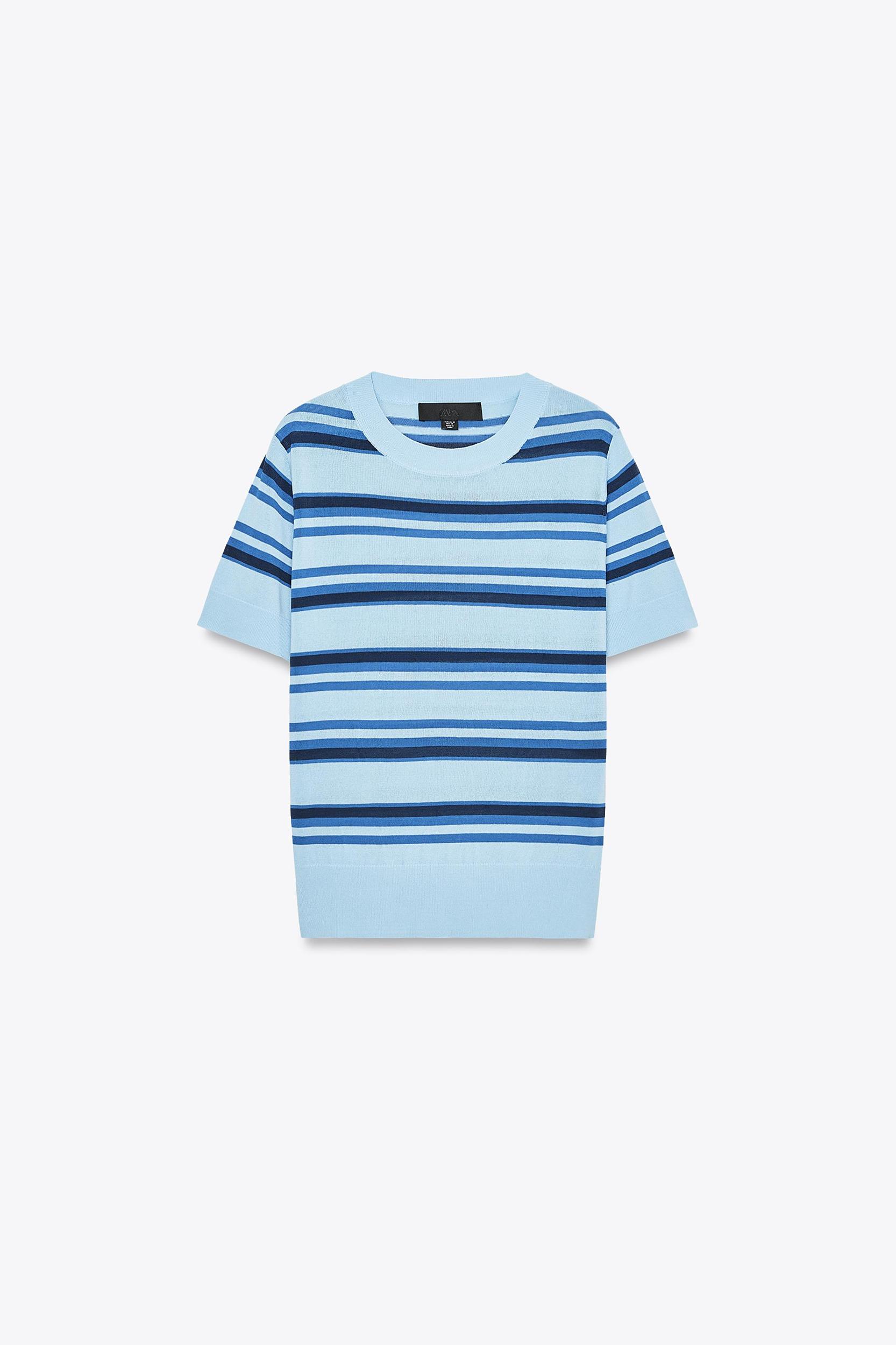 STRIPED KNIT TOP Product Image