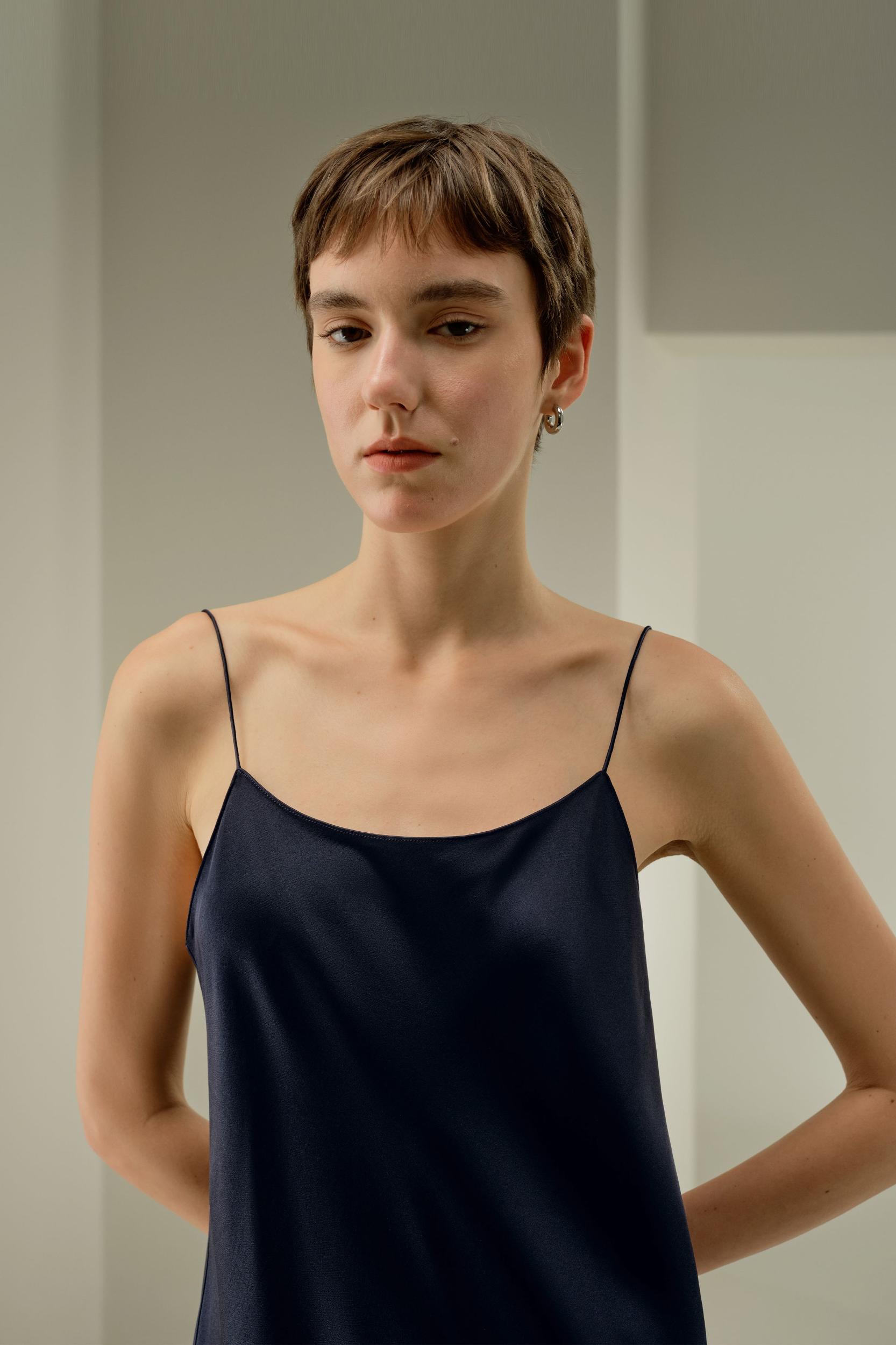U-Neck Minimalist Slip Dress Product Image