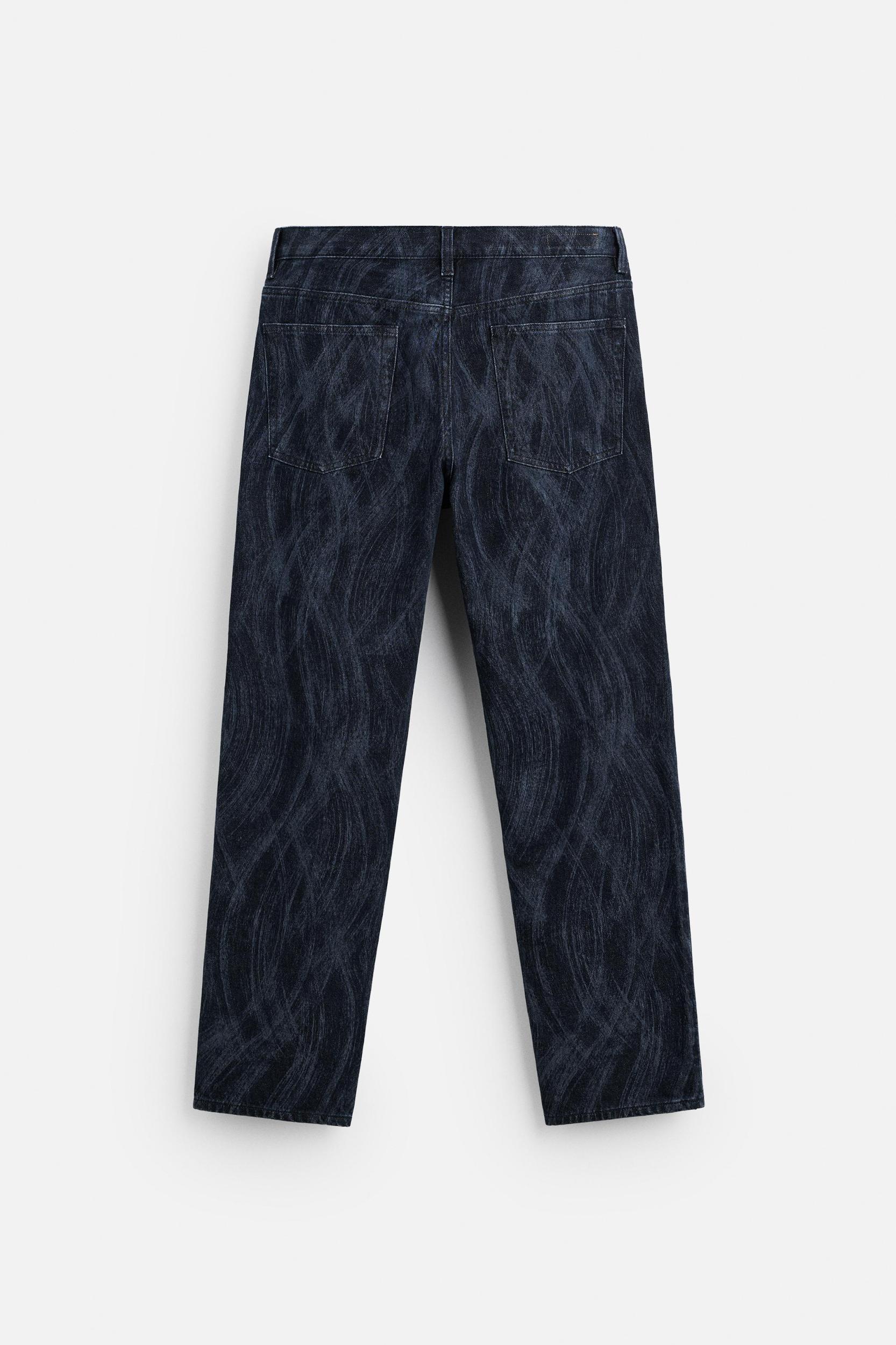 PRINTED STRAIGHT FIT JEANS Product Image