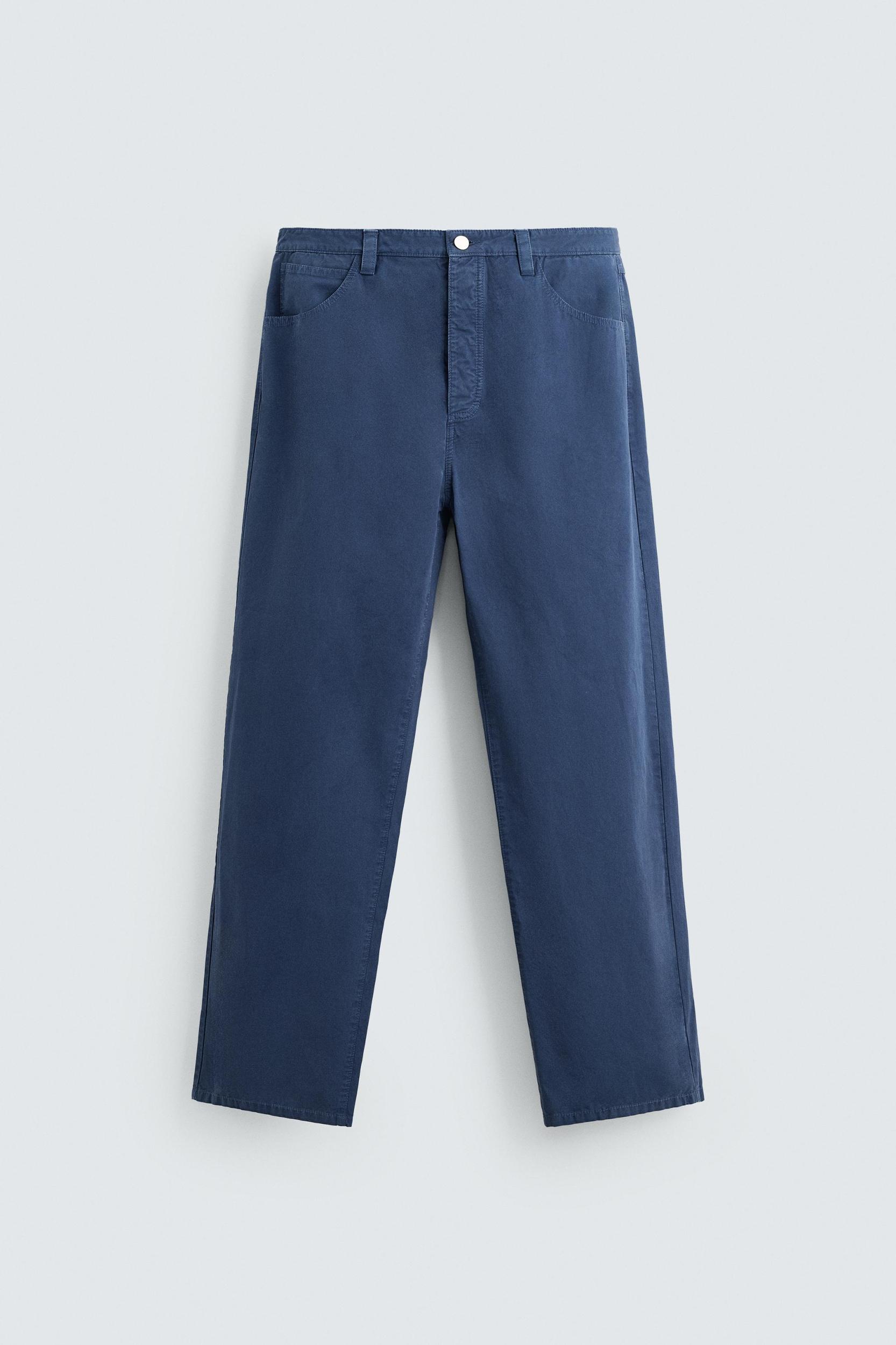 WASHED STRAIGHT FIT PANTS Product Image