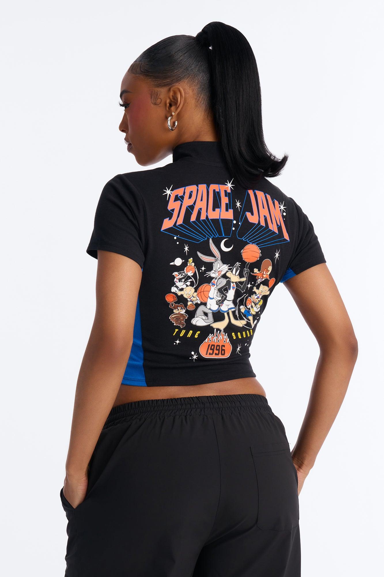 Space Jam Full Zip Fitted Top - Black Female Product Image