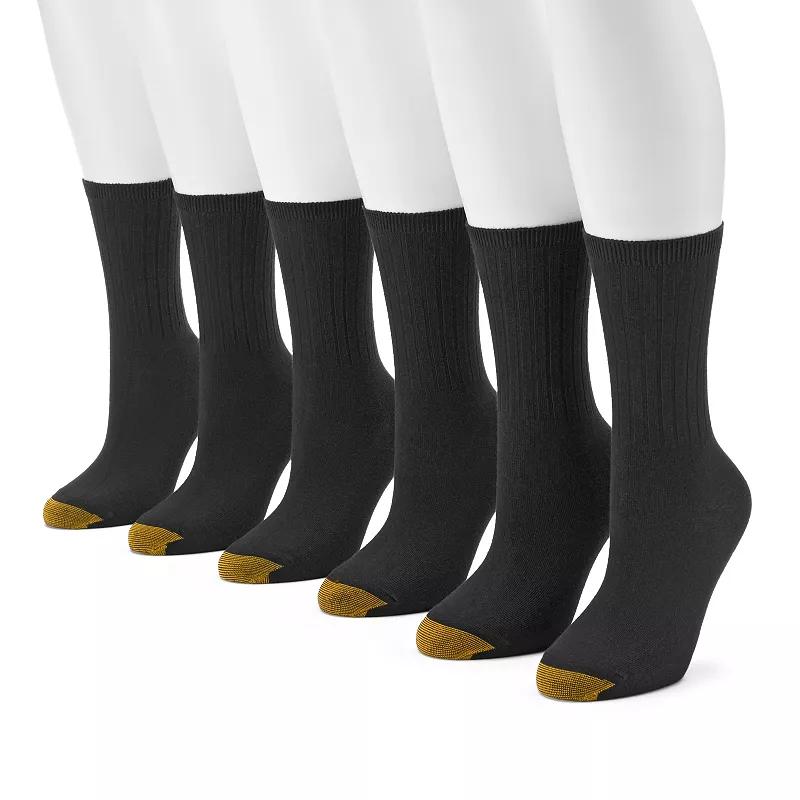 Women's GOLDTOE ® 6-pack Ribbed Crew Socks,  Product Image