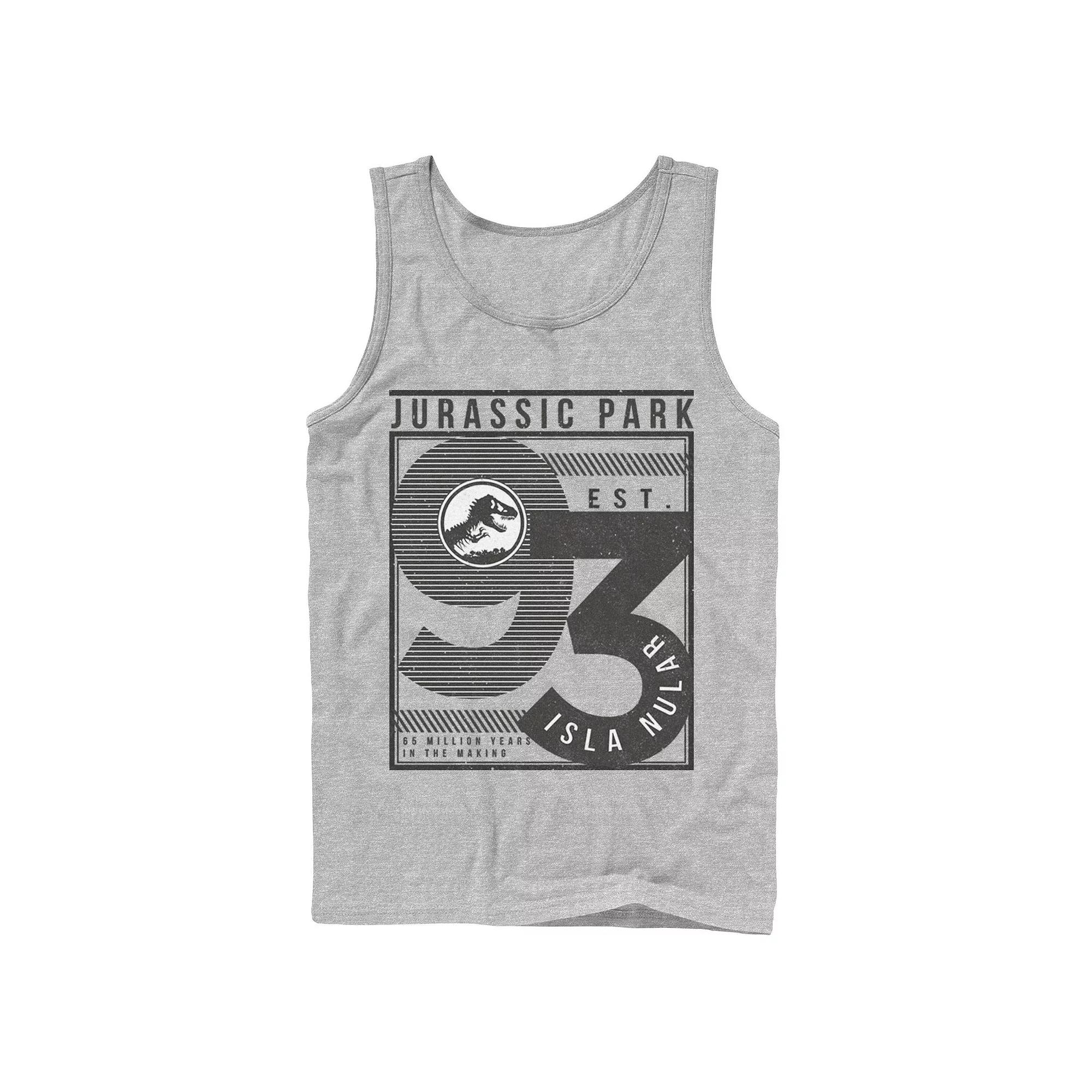 Men's Jurassic Park Est. 93 Isla Nublar Poster Tank Top,  Product Image