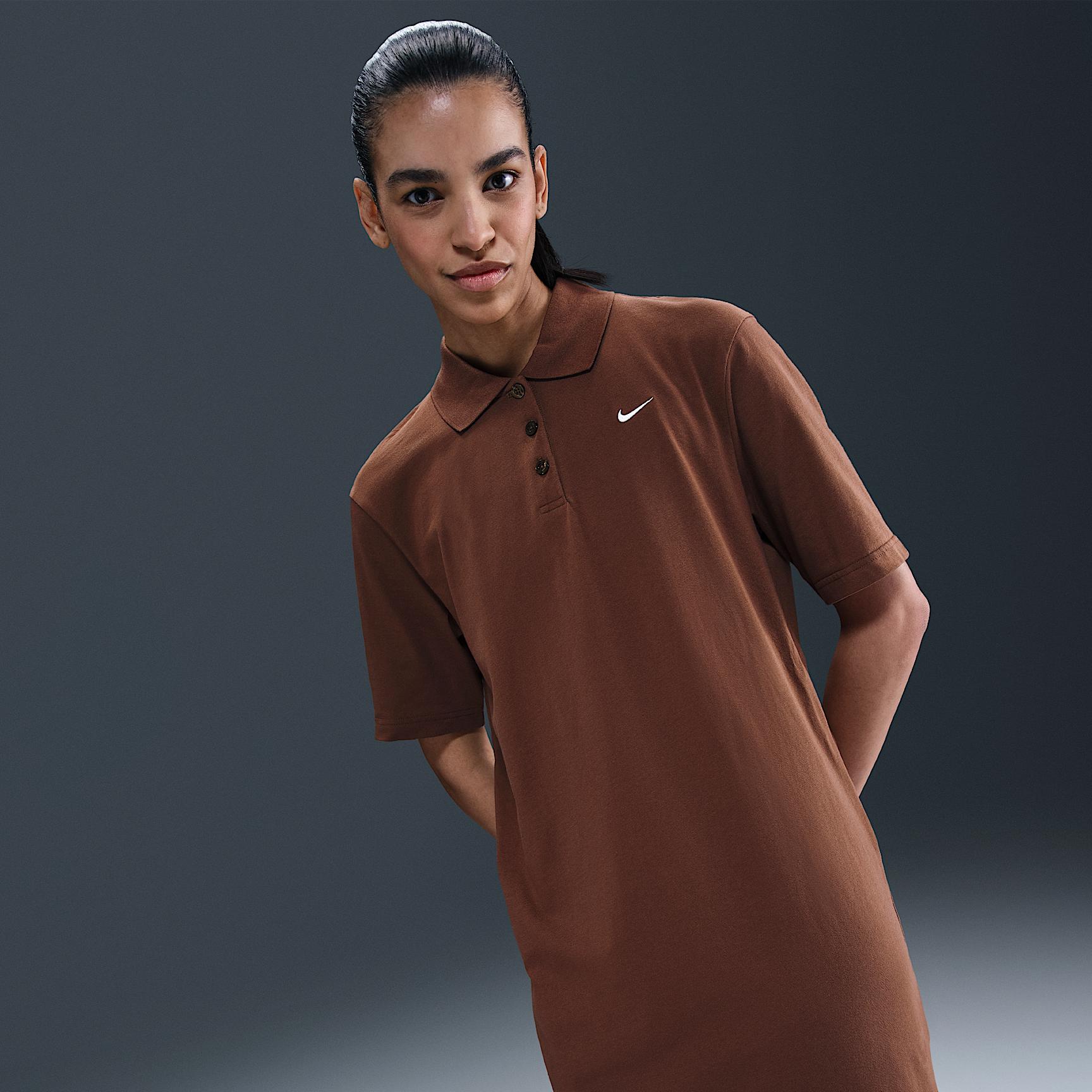 Womens Nike Sportswear Essential Short-Sleeve Polo Dress | HV2498-265 Product Image