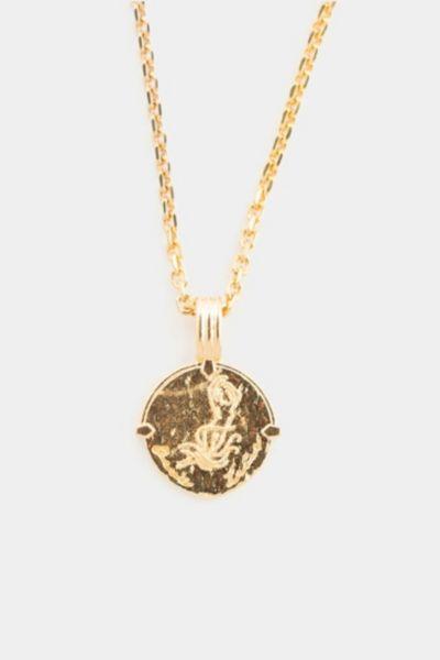Deux Lions Jewelry Gold Zodiac Necklace Mens at Urban Outfitters Product Image