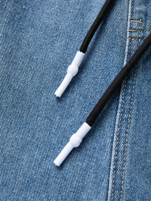 Men's Washed Distressed Loose Jeans Product Image