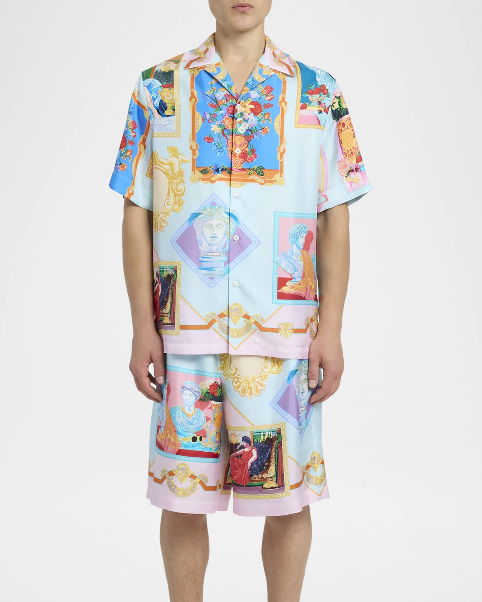 Men's Gallery-Print Twill Shorts Product Image