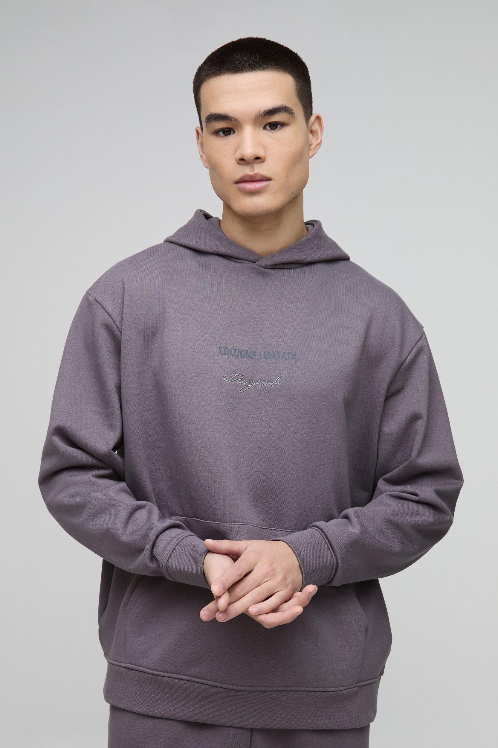 Oversized Edizione Limitata Heavyweight Hoodie | boohooMAN USA Product Image