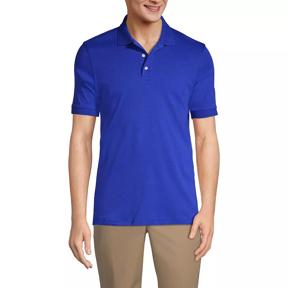 Men's Lands' End Short Sleeve Interlock Polo Shirt,  Product Image