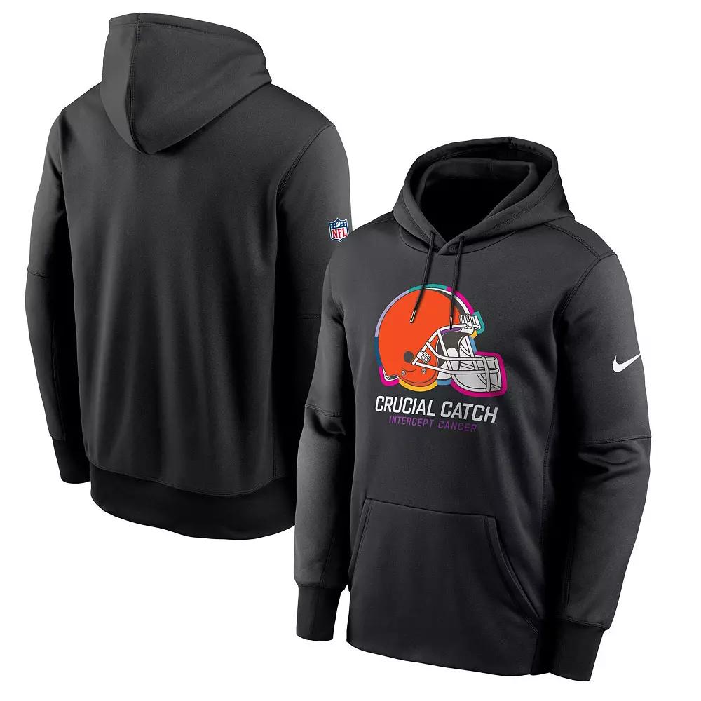Men's Nike Black Cleveland Browns 2024 NFL Crucial Catch Performance Fleece Pullover Hoodie, Size: XL Product Image