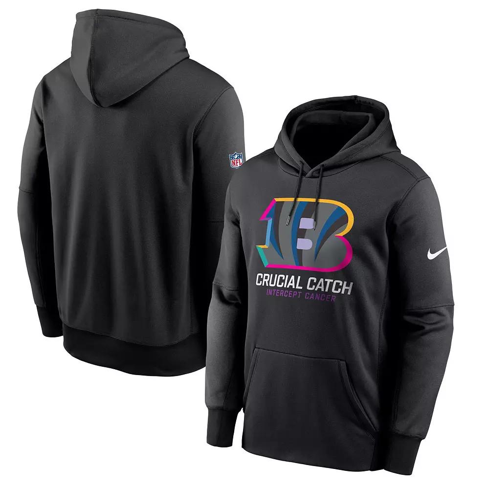 Men's Nike Black Cincinnati Bengals 2024 NFL Crucial Catch Performance Fleece Pullover Hoodie, Size: XL Product Image