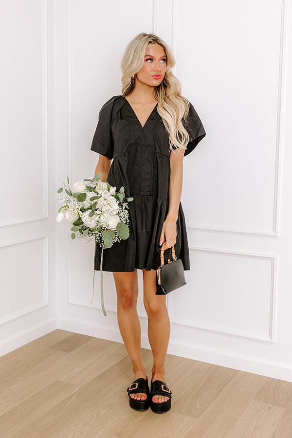 Take A Chance Mini Dress in Black Product Image