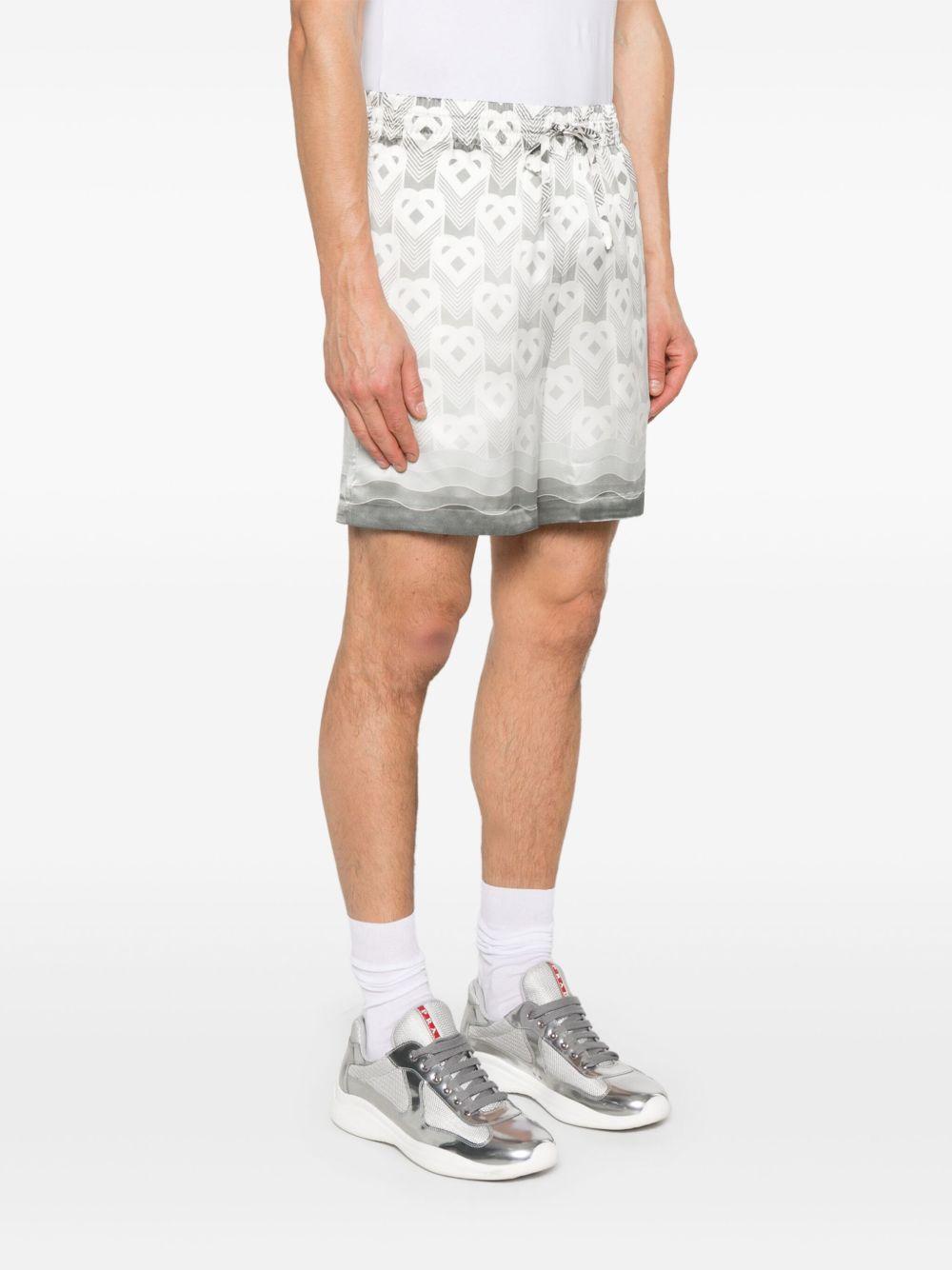 heart-monogram silk shorts Product Image