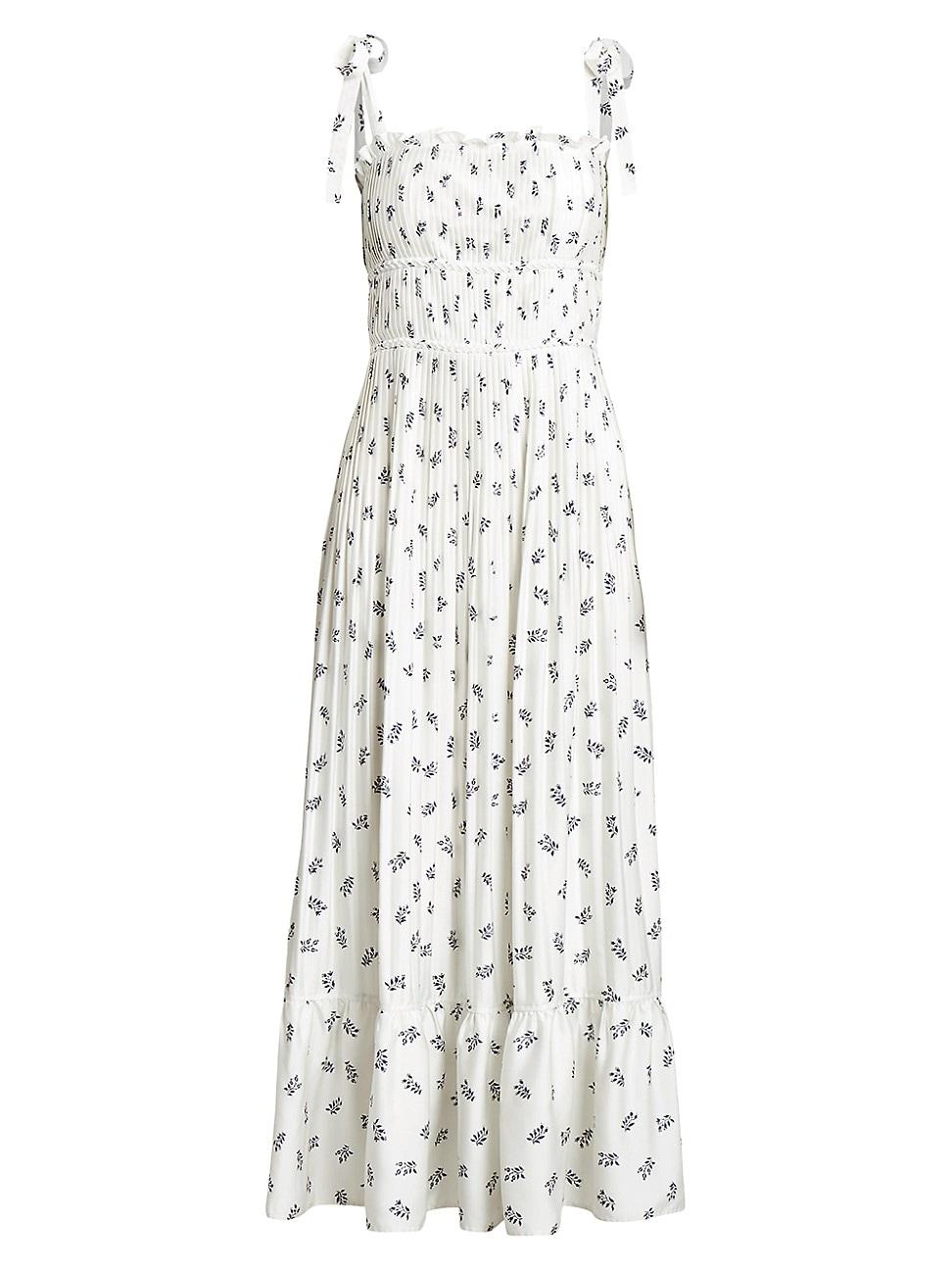 Womens Floral Tie-Strap Maxi Dress Product Image