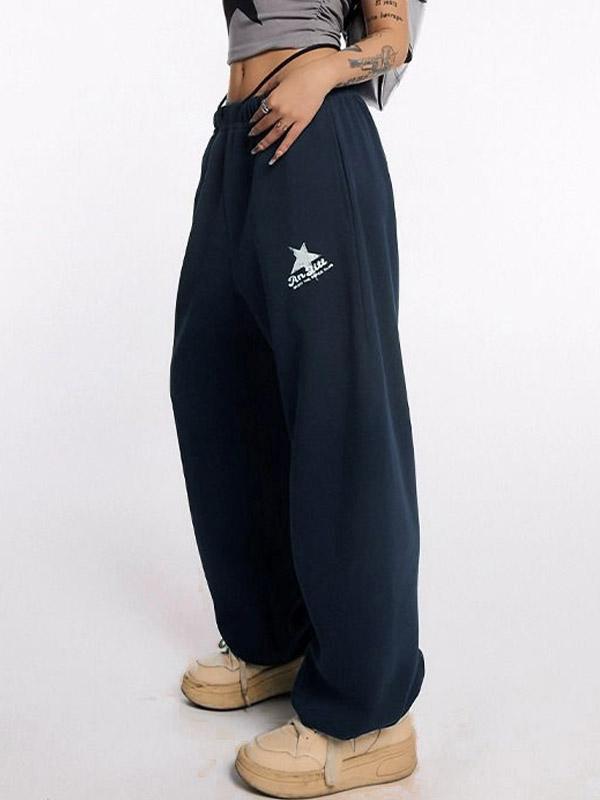 Star Print High Waist Stretchy Sweatpants Product Image