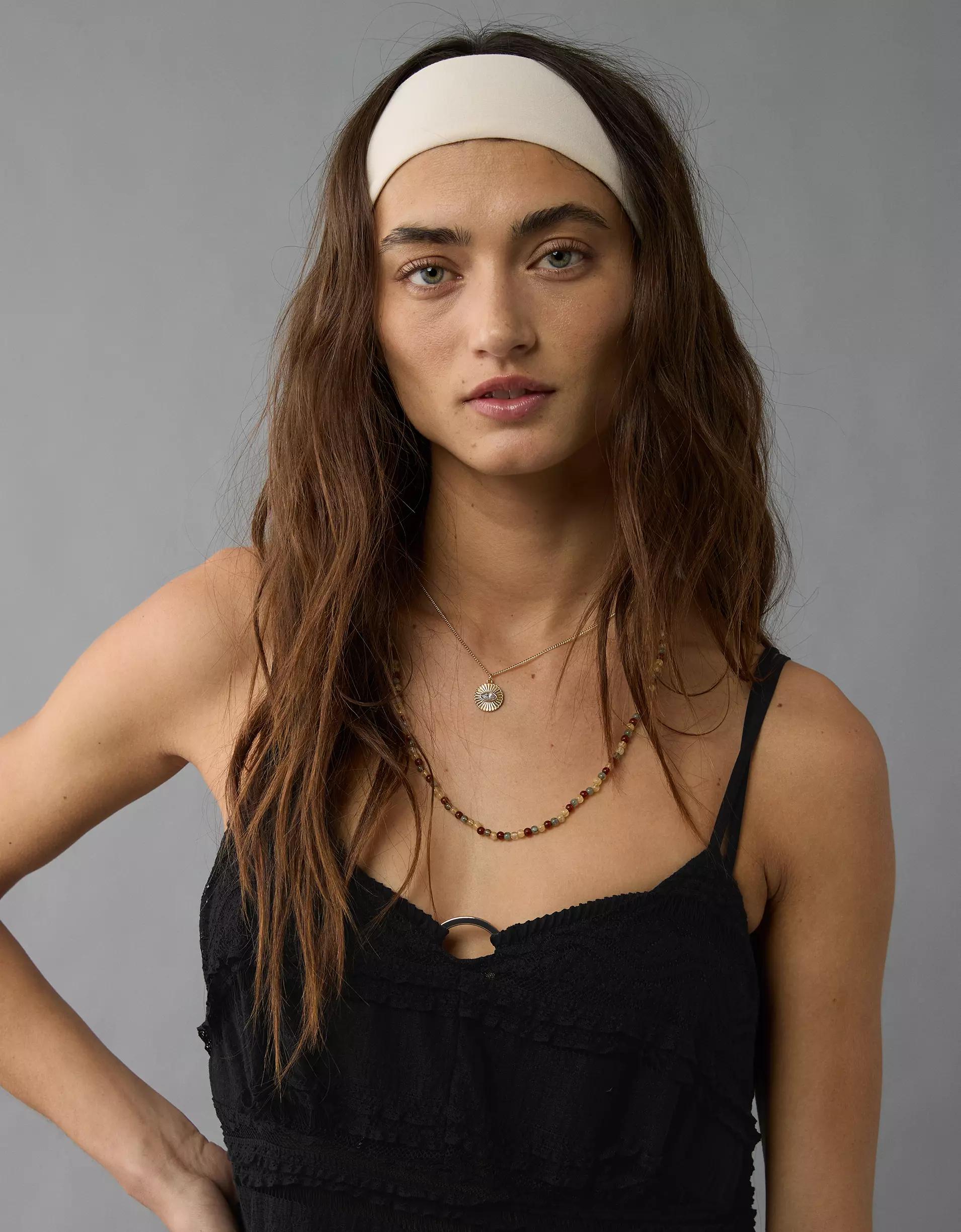 AE Lace V-Neck Tiered Midi Dress Product Image