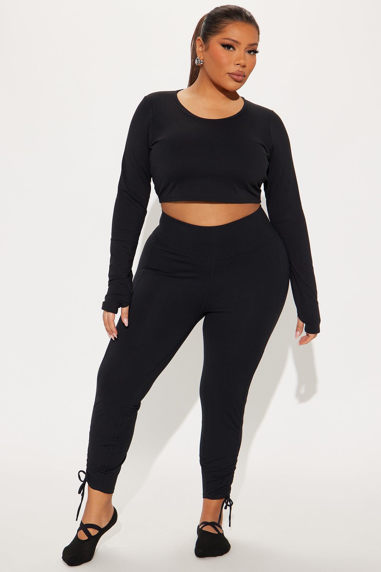 Across Your Core Super Soft Active Top - Black Product Image