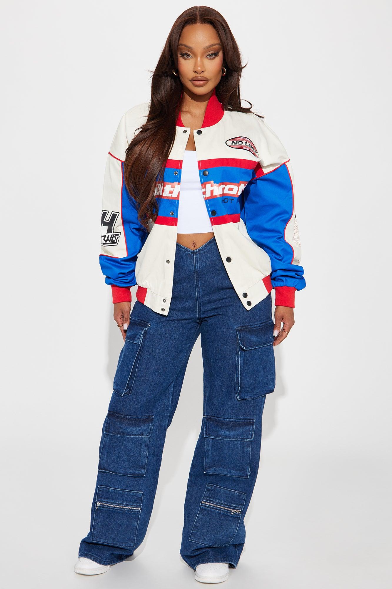 Hot Wheels Full Throttle Bomber Jacket - White/combo Product Image