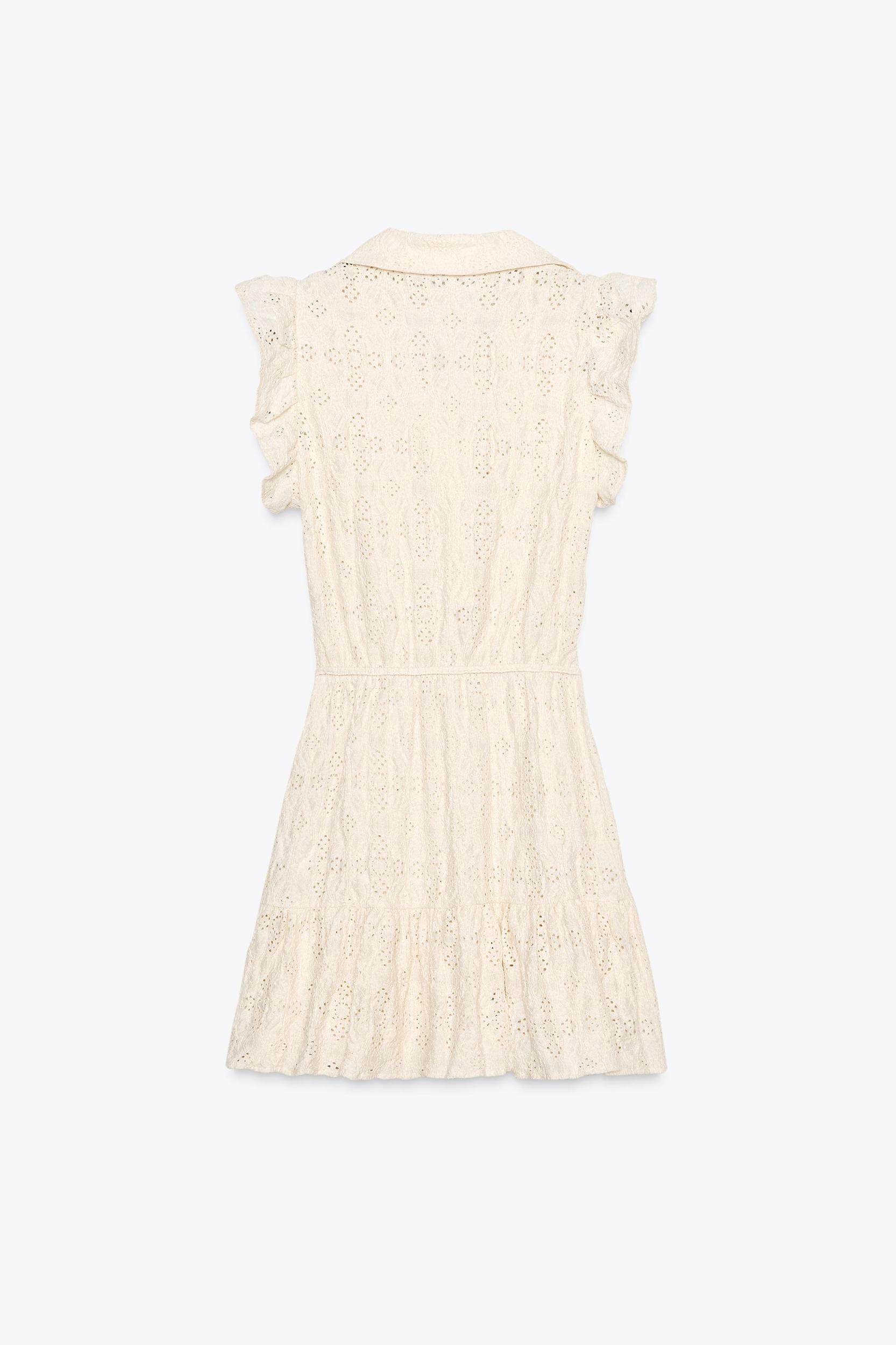 EMBROIDERED BELTED DRESS Product Image