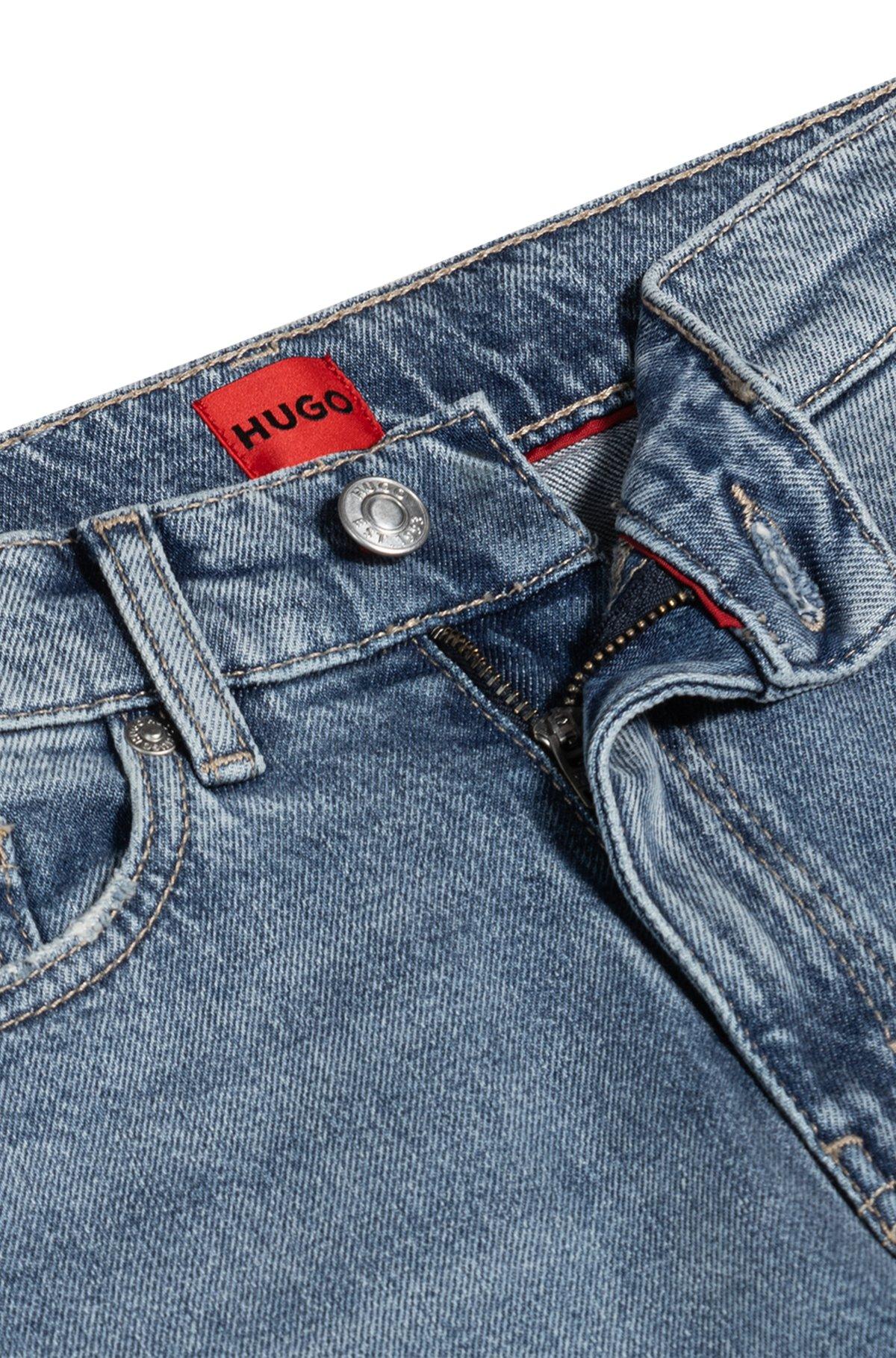 HUGO - Skinny-fit jeans in quartz-blue super-stretch denim - Blue Product Image