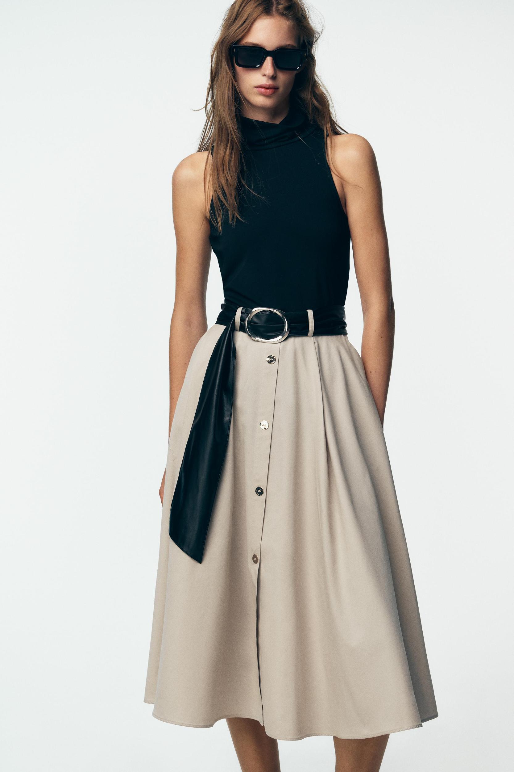 COMBINATION BELTED DRESS Product Image