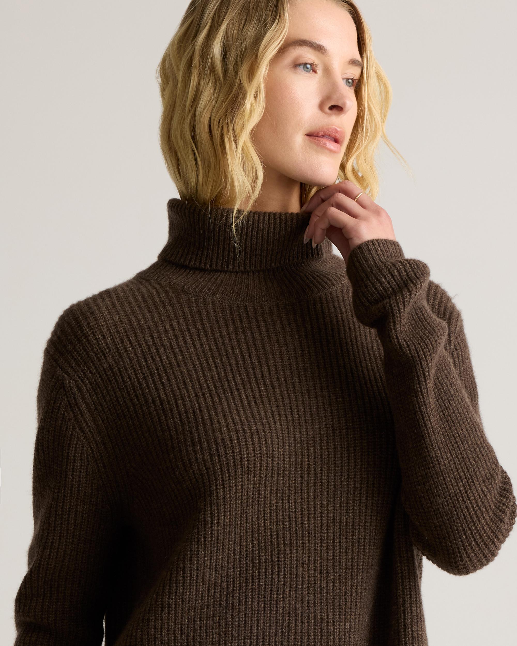 Quince | Women's Mongolian Cashmere Fisherman Turtleneck Sweater Product Image