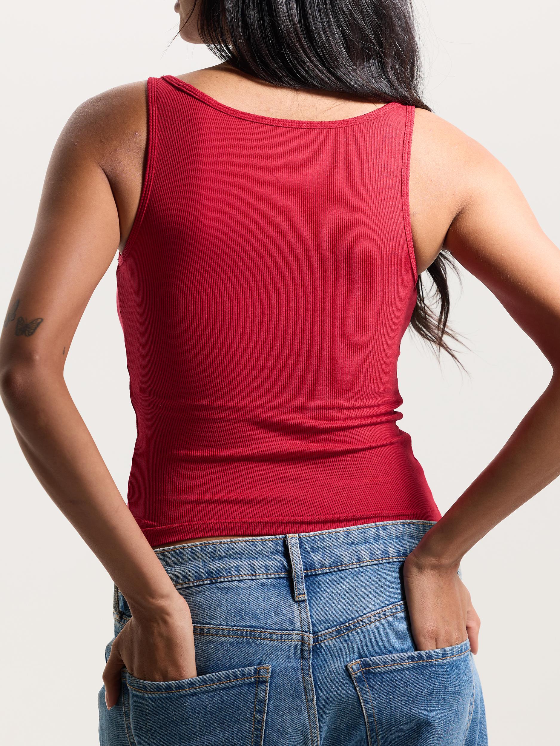 Ribbed Dainty Boat Neck Brami Product Image