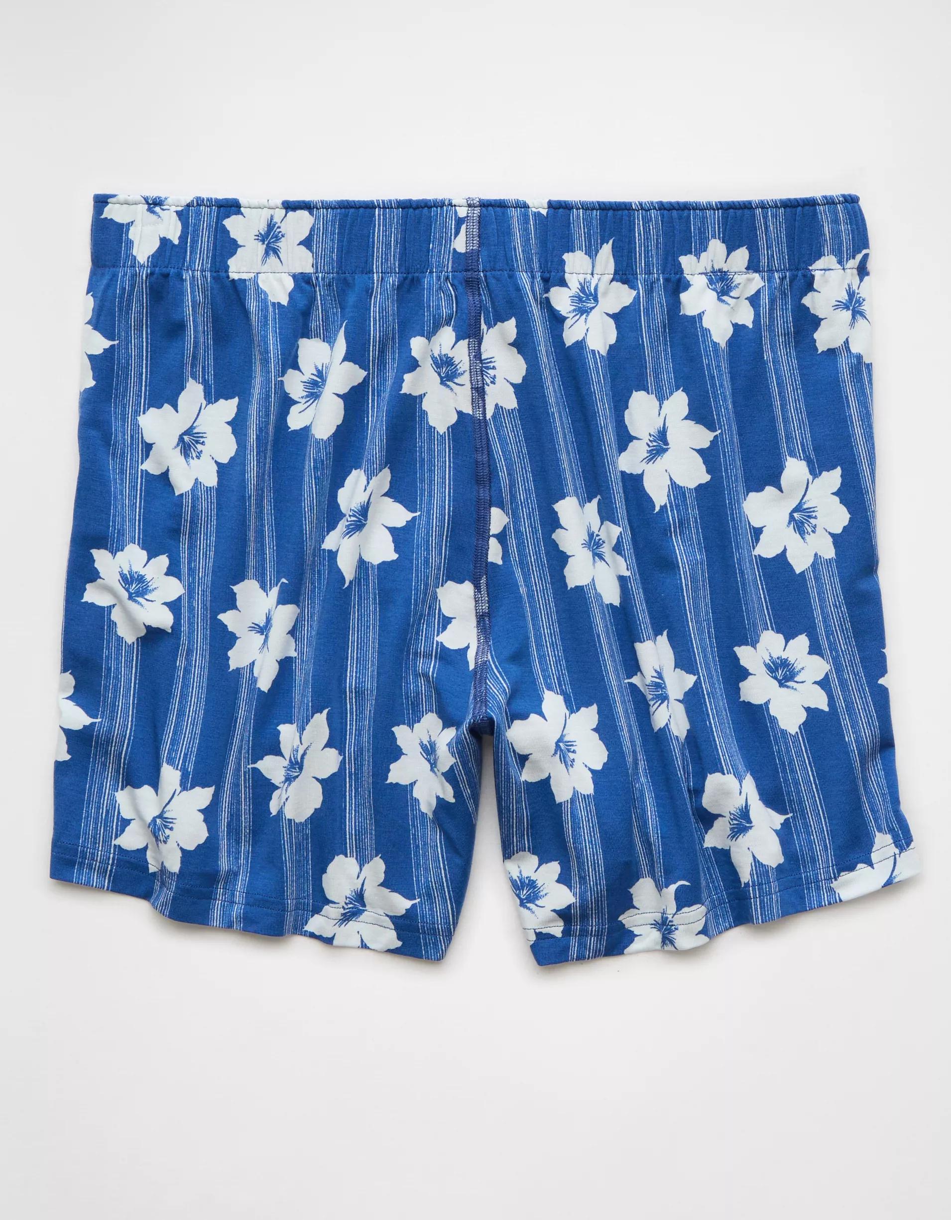 AEO Men's Floral Slim Knit Ultra Soft Boxer Short Product Image