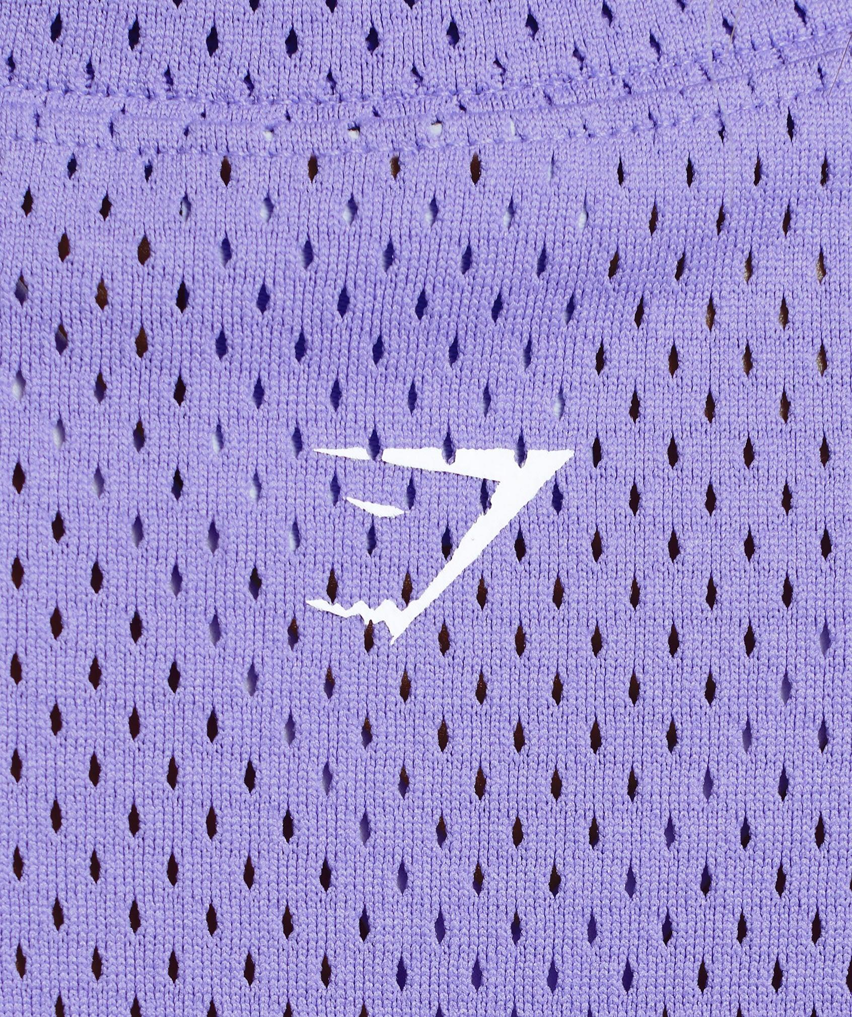 Gymshark Mesh Graphic Crop Top - Record Purple Female Product Image