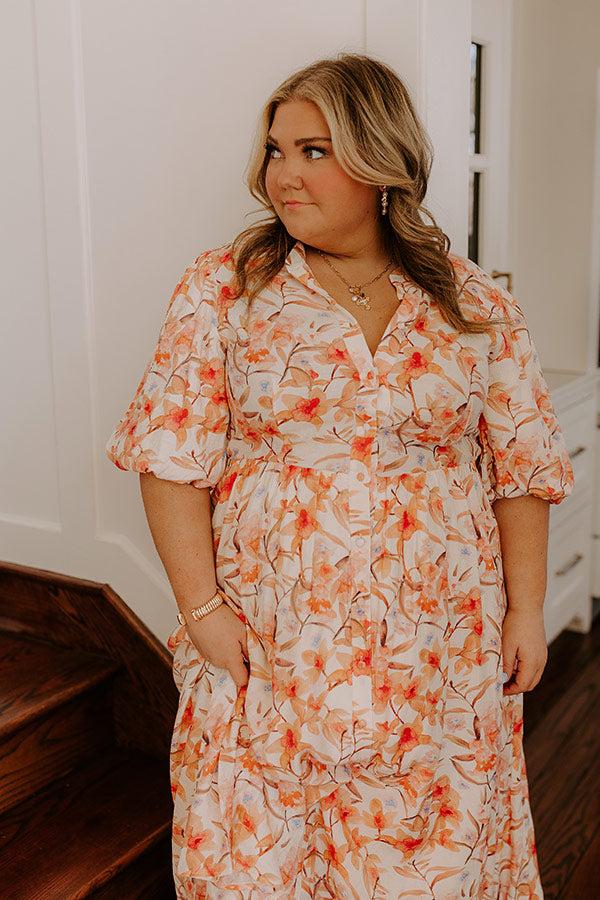 Bellini's Please Floral Midi Dress Curves Product Image