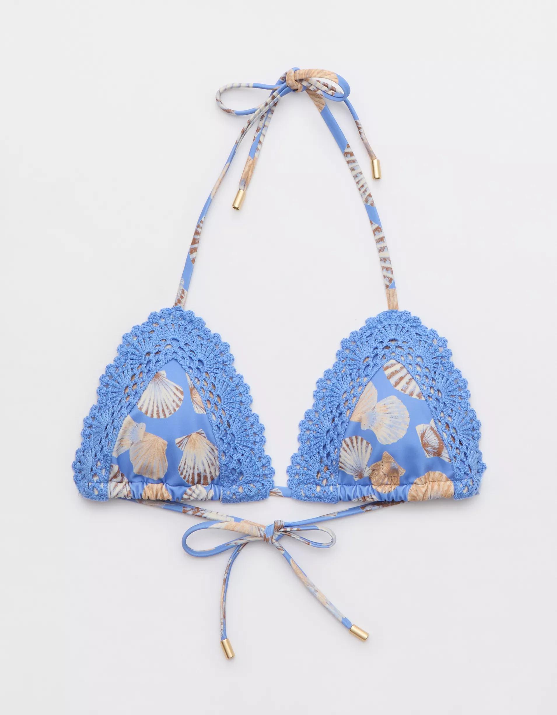 Aerie The Sun-Lover Crochet Trim Bikini Top Product Image