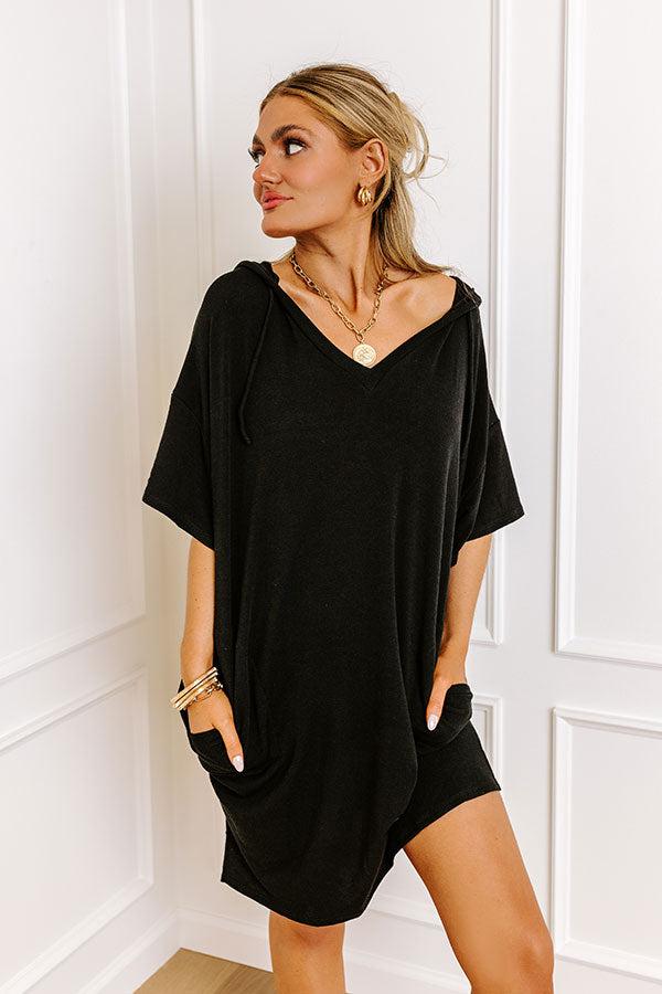 Calm And Centered Shift Dress In Black Product Image