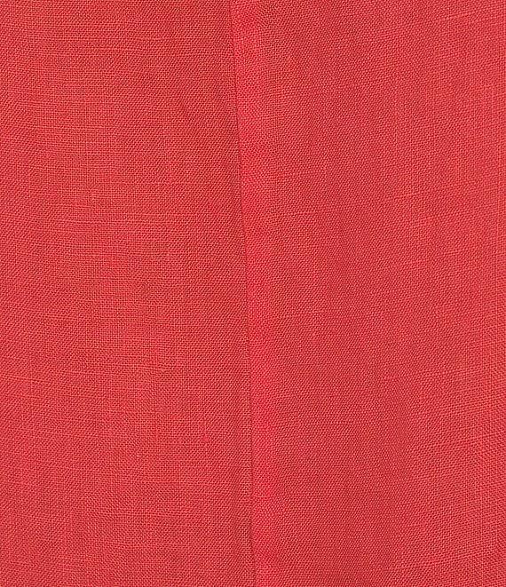Bryn Walker Plus Layla Light Linen V-Neck 3/4 Bell Sleeve Ruffle Hem Tunic Product Image