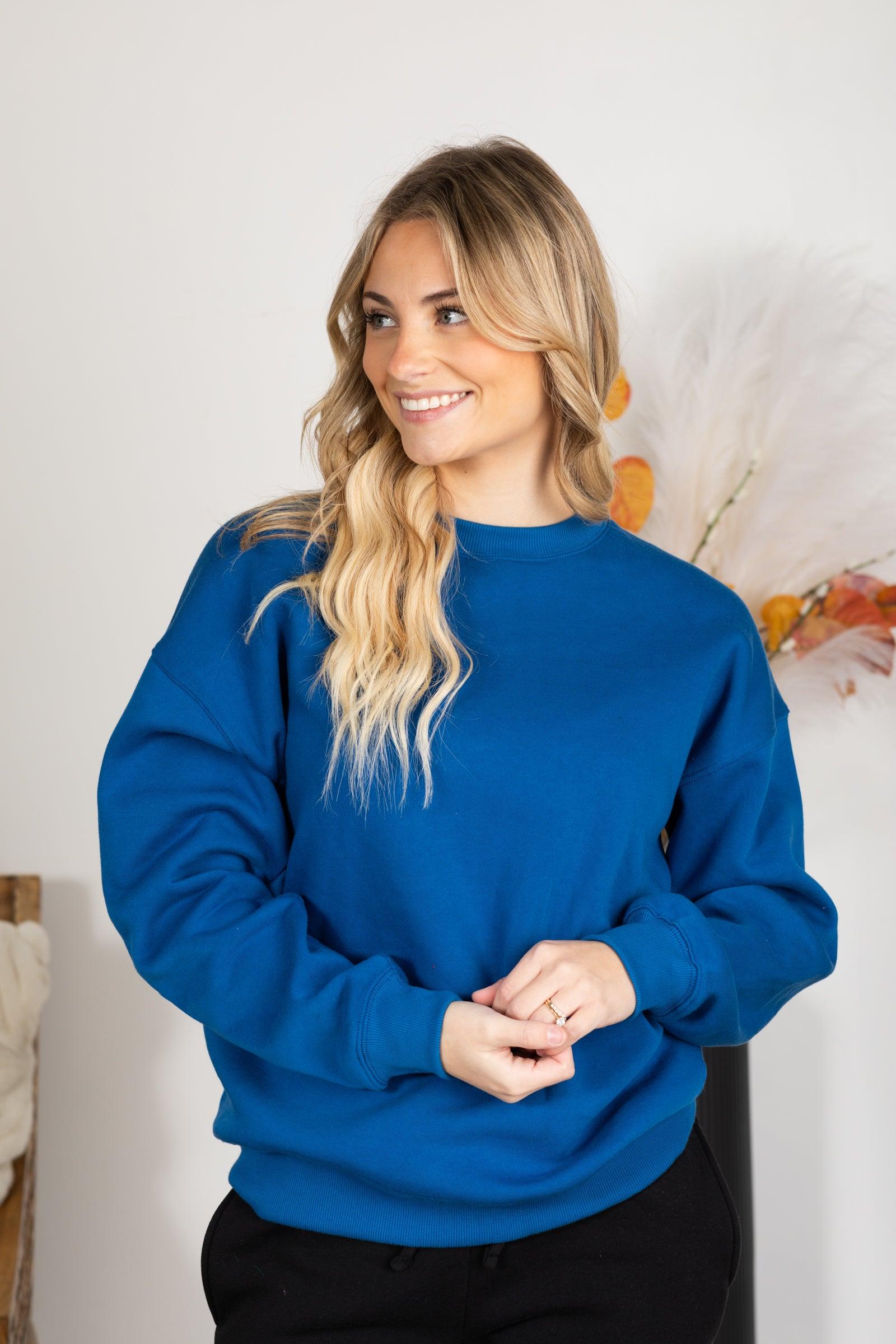 Fleece Round Neck Sweatshirt Product Image