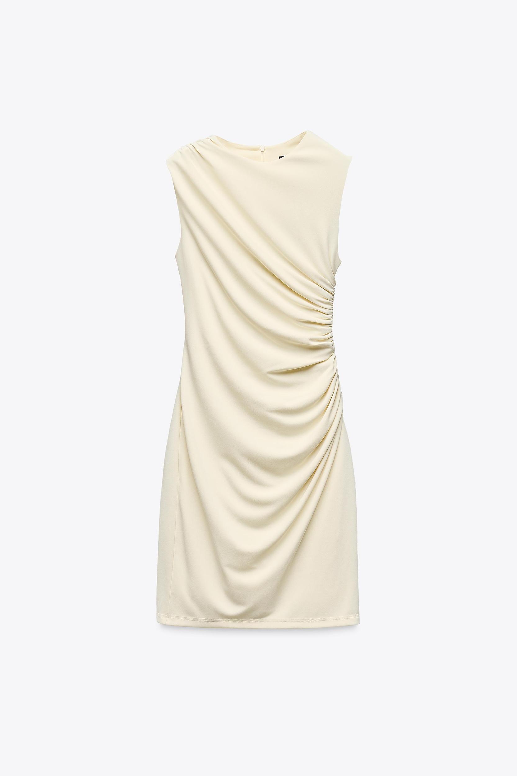 SHORT DRESS WITH RUCHING Product Image