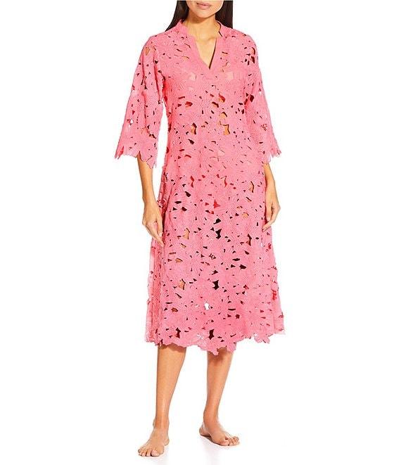 Antonio Melani Three Dimensional Flowers Dress Swim Cover-Up Product Image