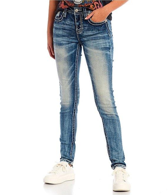 Miss Me Mid Rise Destructed Skinny Jeans Product Image