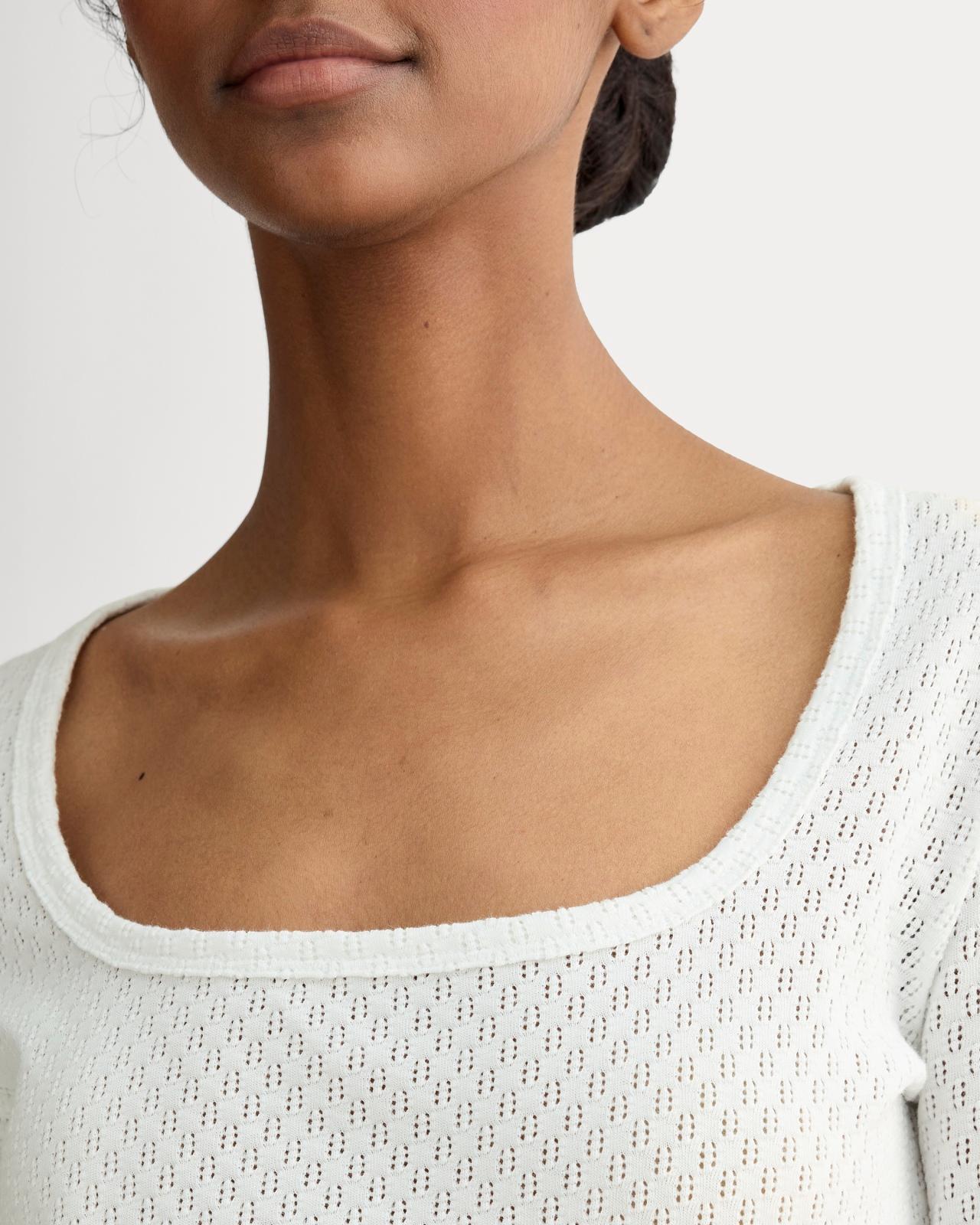 Womens Pointelle Scoop-Neck Top T-Shirt by Everlane Product Image